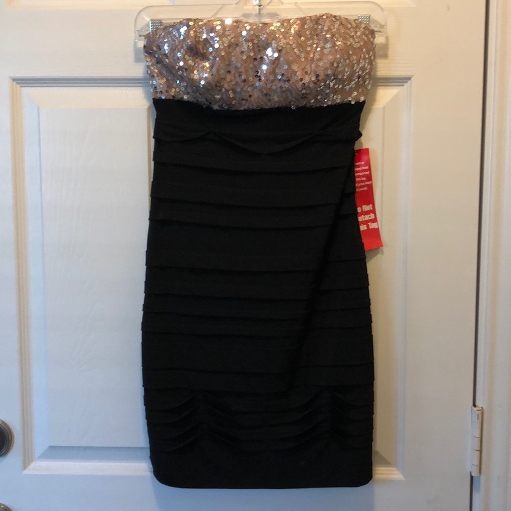 NWT Black sequin dress
